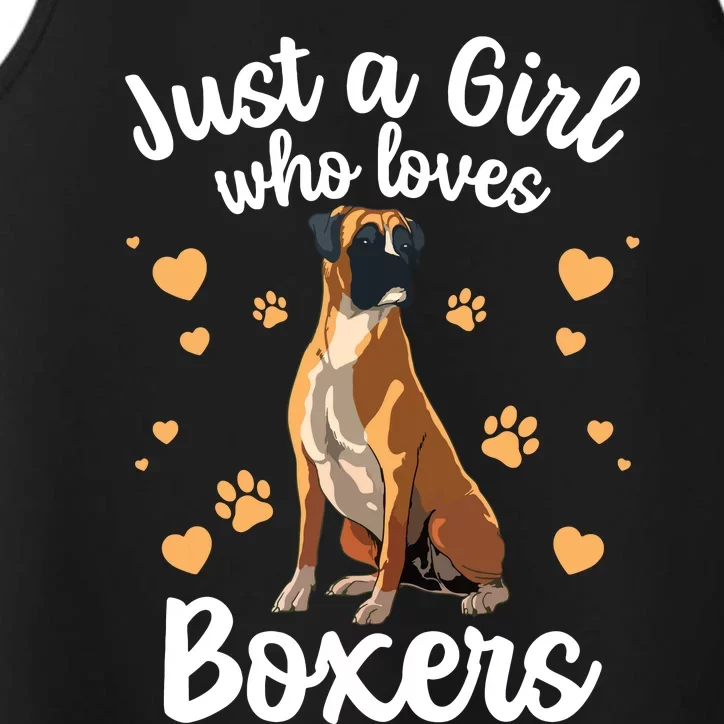 Cool Boxer Dog For Girl Women Dog Trainer Boxer Lovers Performance Tank