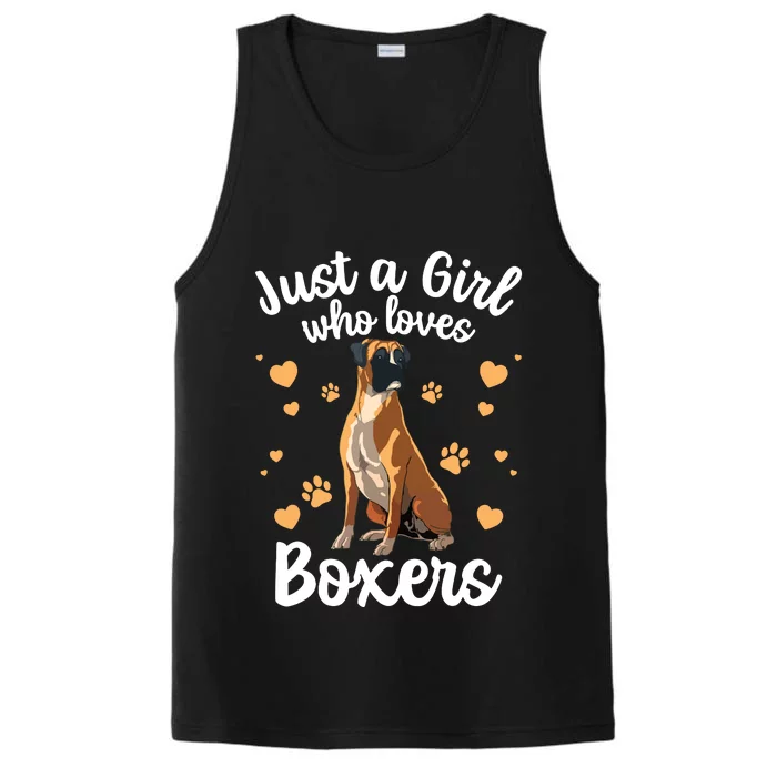 Cool Boxer Dog For Girl Women Dog Trainer Boxer Lovers Performance Tank