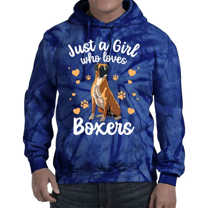 Cool Boxer Dog For Girl Women Dog Trainer Boxer Lovers Tie Dye Hoodie