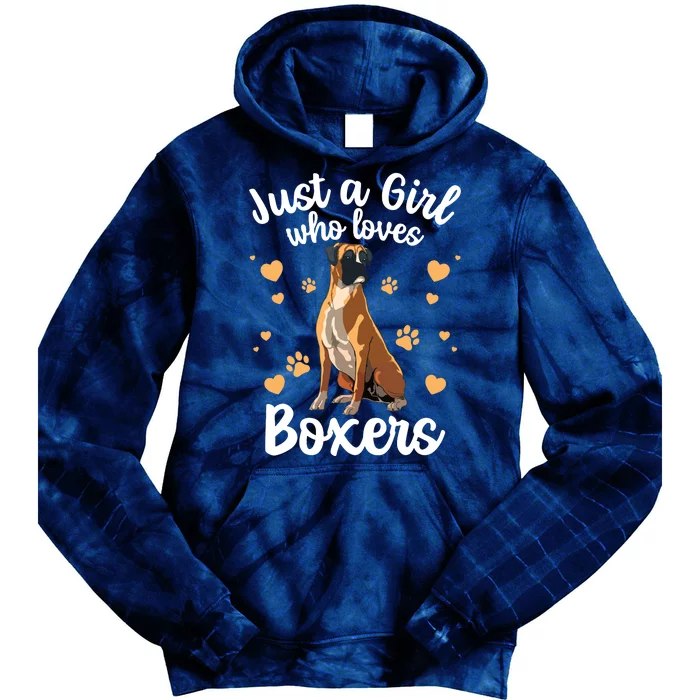 Cool Boxer Dog For Girl Women Dog Trainer Boxer Lovers Tie Dye Hoodie