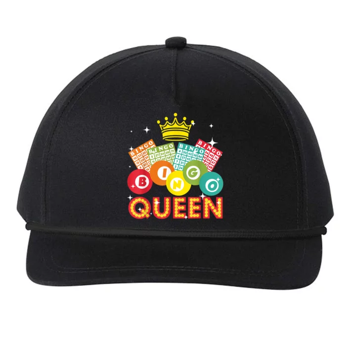 Cute Bingo Designs For Women Mom Bingo Lovers Casino Players Snapback Five-Panel Rope Hat