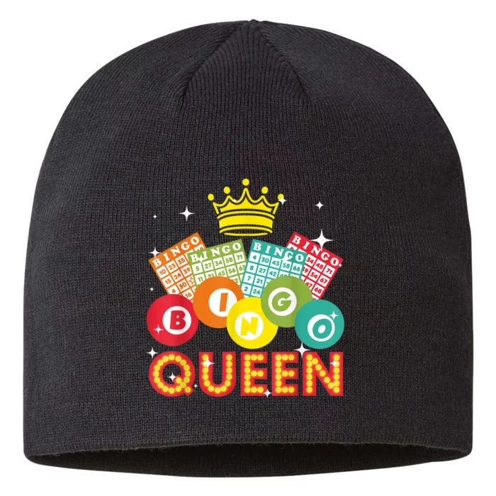 Cute Bingo Designs For Women Mom Bingo Lovers Casino Players 8 1/2in Sustainable Knit Beanie