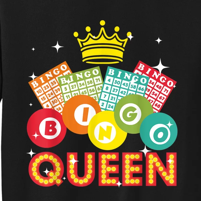 Cute Bingo Designs For Women Mom Bingo Lovers Casino Players Tall Sweatshirt