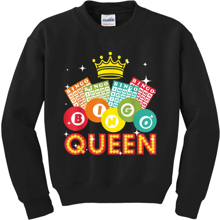 Cute Bingo Designs For Women Mom Bingo Lovers Casino Players Kids Sweatshirt