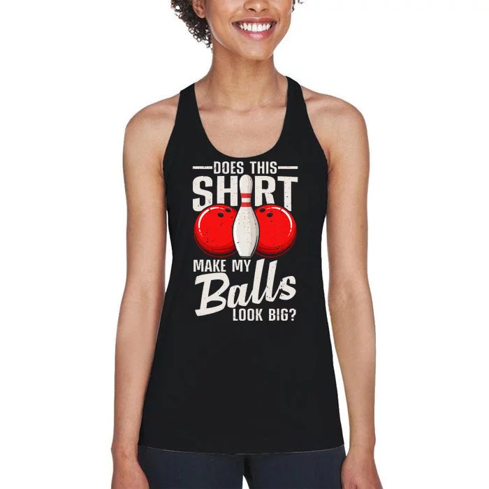 Cool Bowling Design For Women Bowling Ball Sport Bowler Women's Racerback Tank