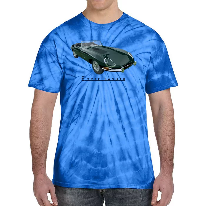 Classic British Dark Green Egifttype Jaguar Sports Car Cute Gift Tie-Dye T-Shirt