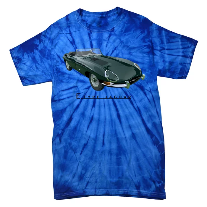 Classic British Dark Green Egifttype Jaguar Sports Car Cute Gift Tie-Dye T-Shirt