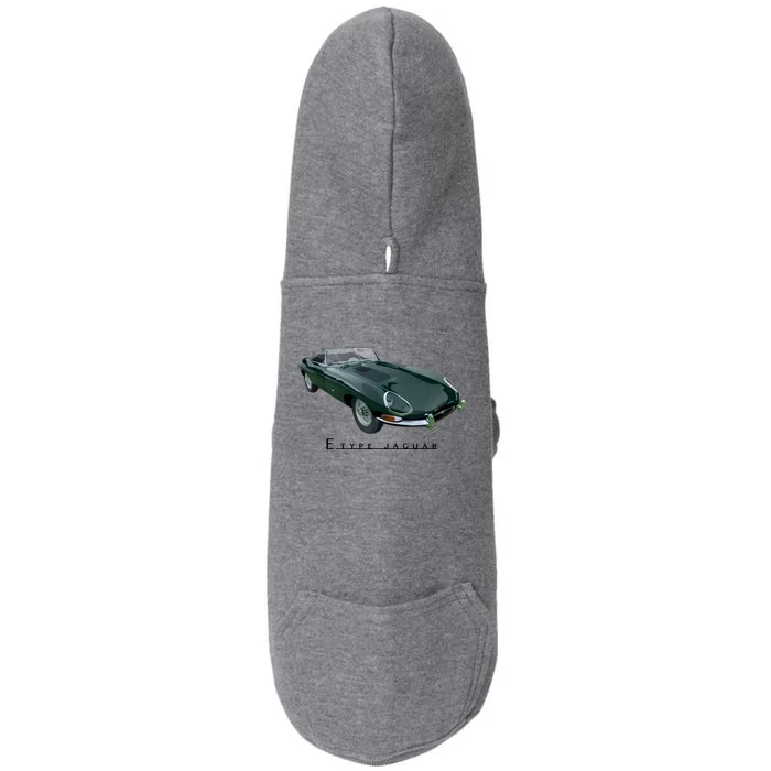 Classic British Dark Green Egifttype Jaguar Sports Car Cute Gift Doggie 3-End Fleece Hoodie