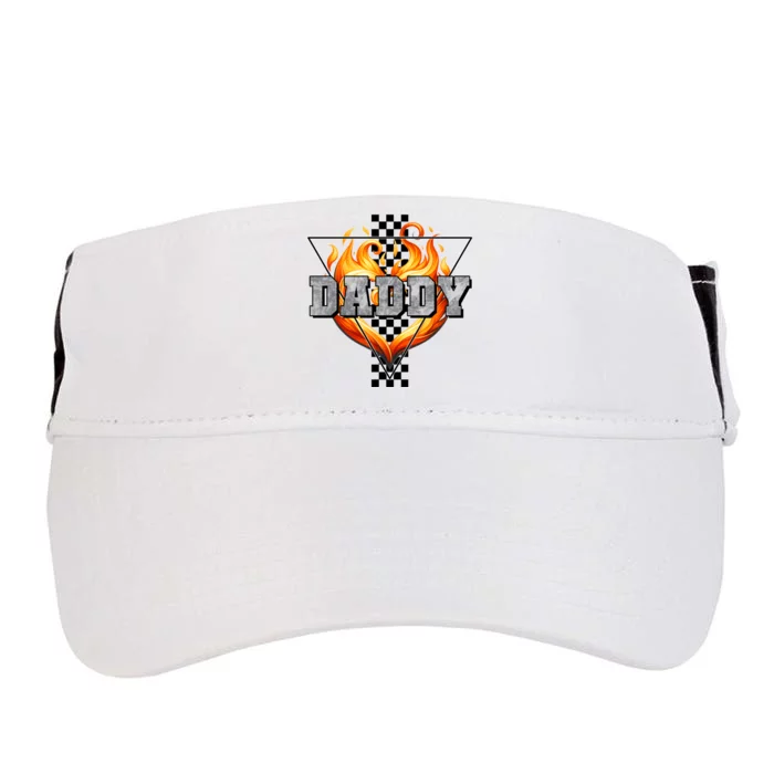 Cool Bold Daddy Flames Racing Design FatherS Day Adult Drive Performance Visor