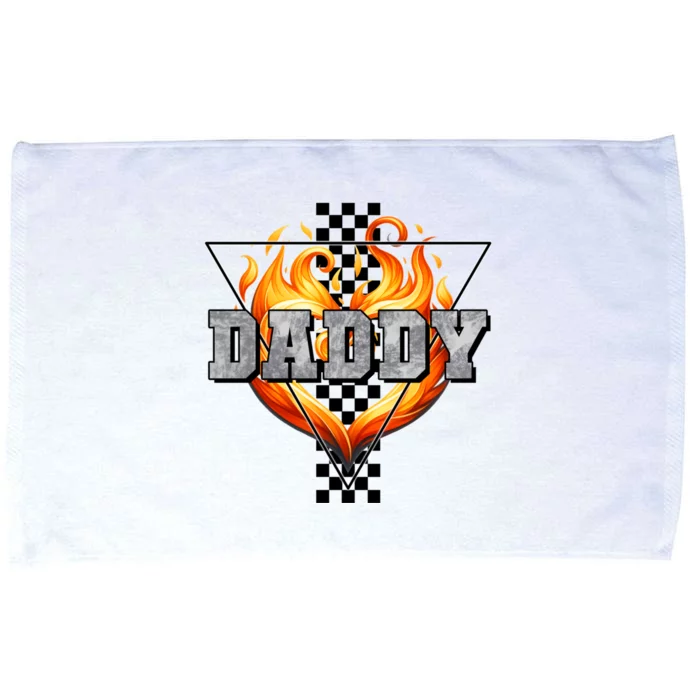 Cool Bold Daddy Flames Racing Design FatherS Day Microfiber Hand Towel