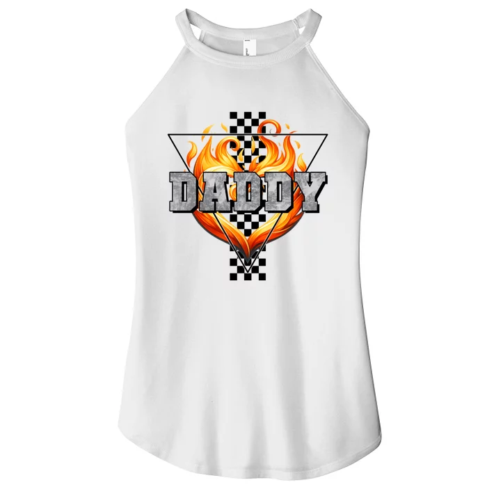 Cool Bold Daddy Flames Racing Design FatherS Day Women’s Perfect Tri Rocker Tank