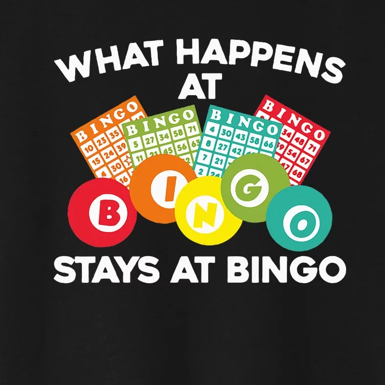 Cute Bingo Design Fun Gambling Game for Bingo Lovers Women's Crop Top Tee