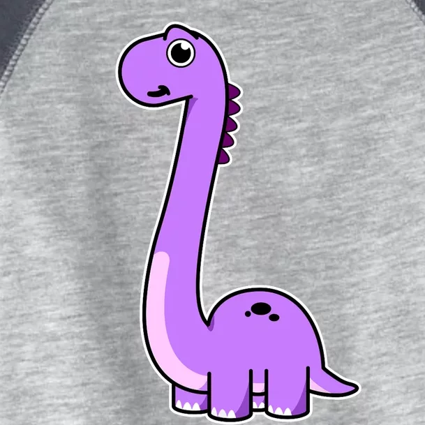 Cute Brontosaurus Dinosaur Tee - Purple Dino Adult and Toddler Fine Jersey T-Shirt