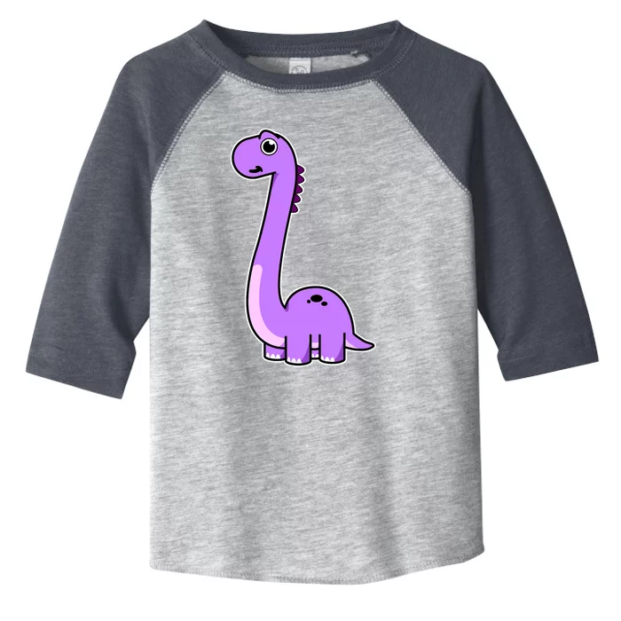 Cute Brontosaurus Dinosaur Tee - Purple Dino Adult and Toddler Fine Jersey T-Shirt