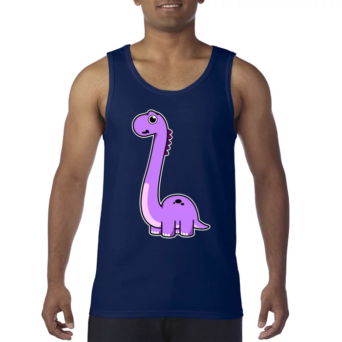 Cute Brontosaurus Dinosaur Tee - Purple Dino Adult and Tank Top