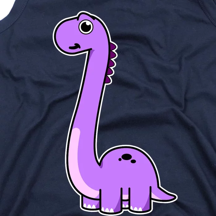 Cute Brontosaurus Dinosaur Tee - Purple Dino Adult and Tank Top