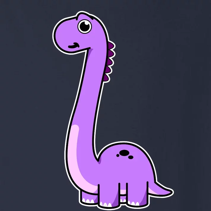 Cute Brontosaurus Dinosaur Tee - Purple Dino Adult and Toddler Long Sleeve Shirt