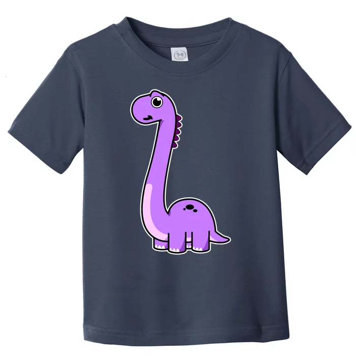 Cute Brontosaurus Dinosaur Tee - Purple Dino Adult and Toddler T-Shirt