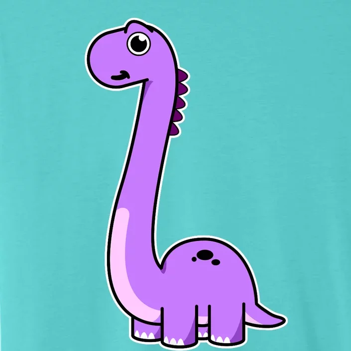 Cute Brontosaurus Dinosaur Tee - Purple Dino Adult and ChromaSoft Performance T-Shirt