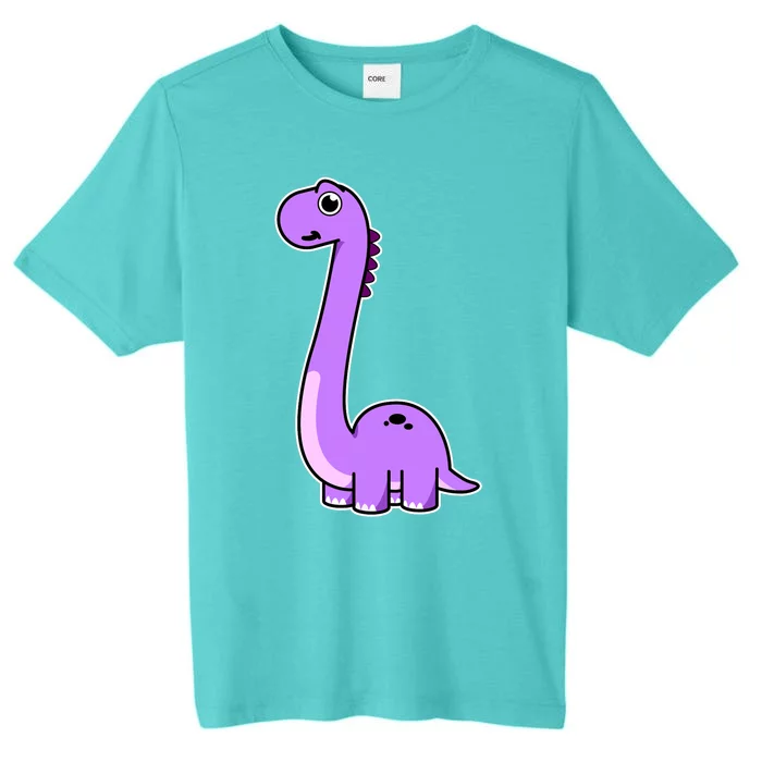 Cute Brontosaurus Dinosaur Tee - Purple Dino Adult and ChromaSoft Performance T-Shirt