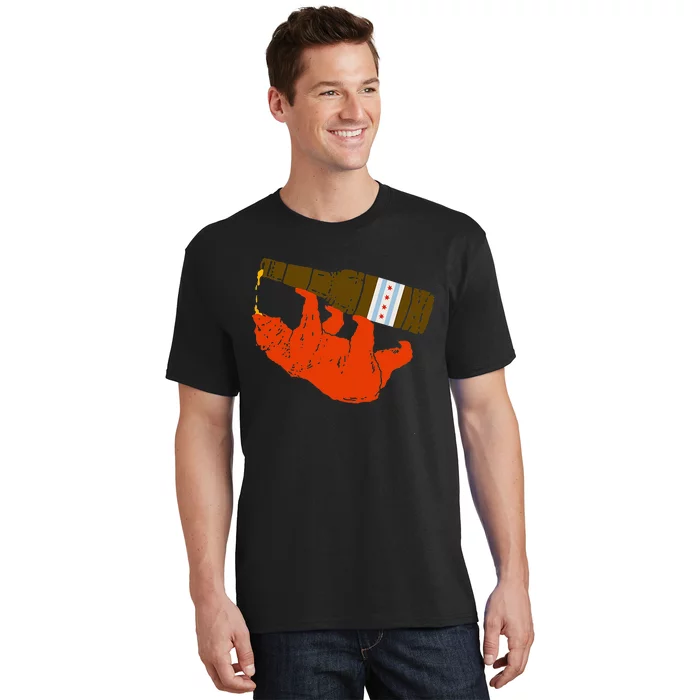 Chicago Beer Drinking Funny Drunk Orange Bear T-Shirt