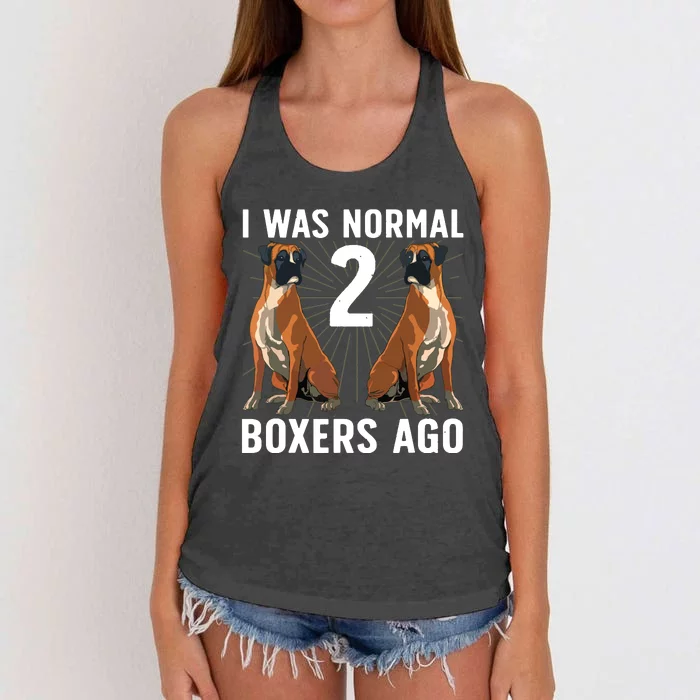 Cool Boxer Dog For Men Women Brindle Owner Trainer Dog Lover Women's Knotted Racerback Tank