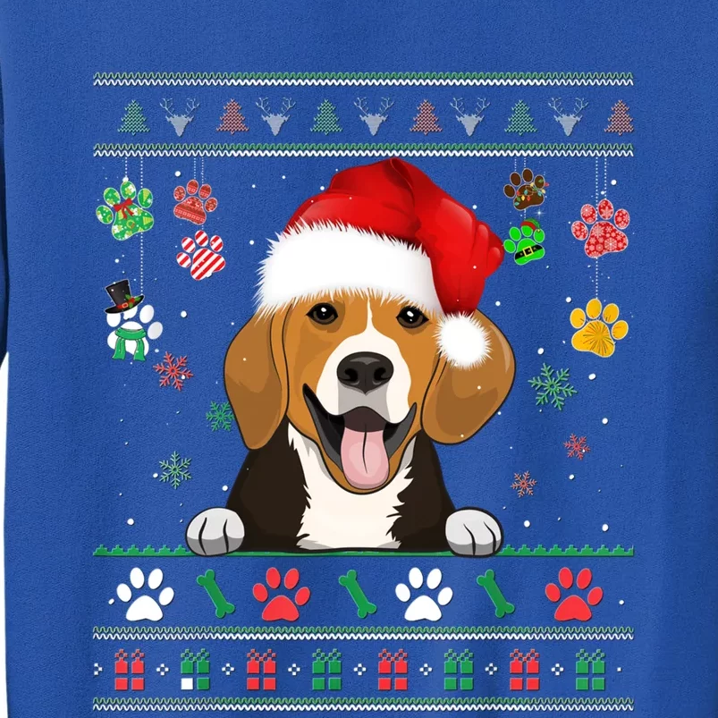 Cute Beagle Dog Xmas Santa Funny Ugly Christmas Gift Tall Sweatshirt