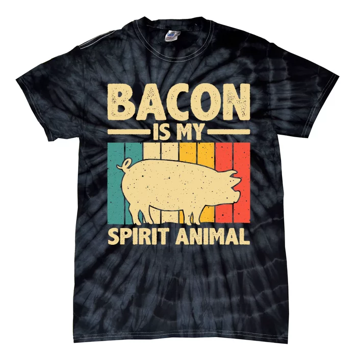 Cool Bacon Design For Women Bacon Pig Pork Lover Tie-Dye T-Shirt