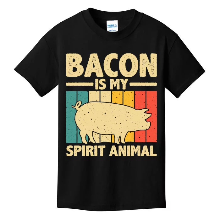 Cool Bacon Design For Women Bacon Pig Pork Lover Kids T-Shirt