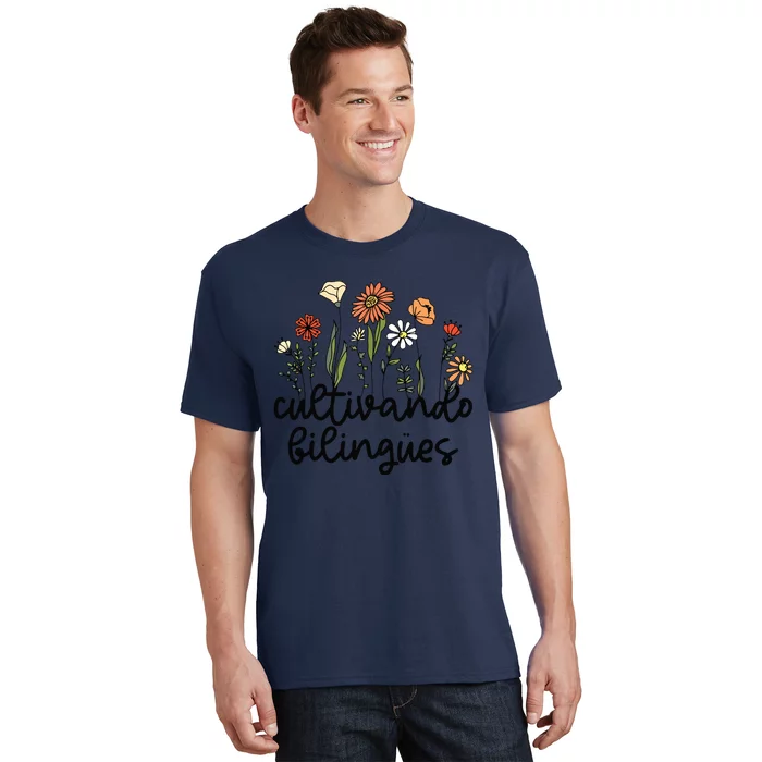 Cultivando Bilingues Dual Language Crew Bilingual Teacher T-Shirt