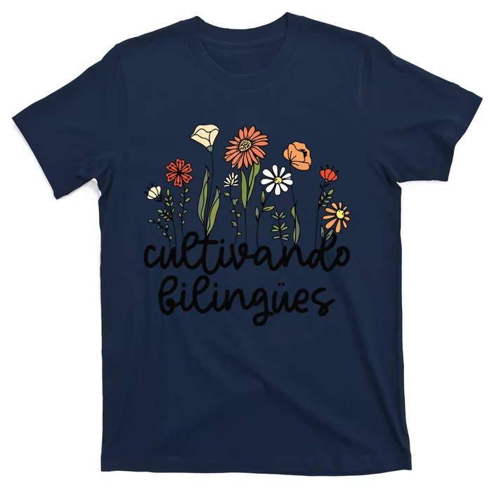 Cultivando Bilingues Dual Language Crew Bilingual Teacher T-Shirt