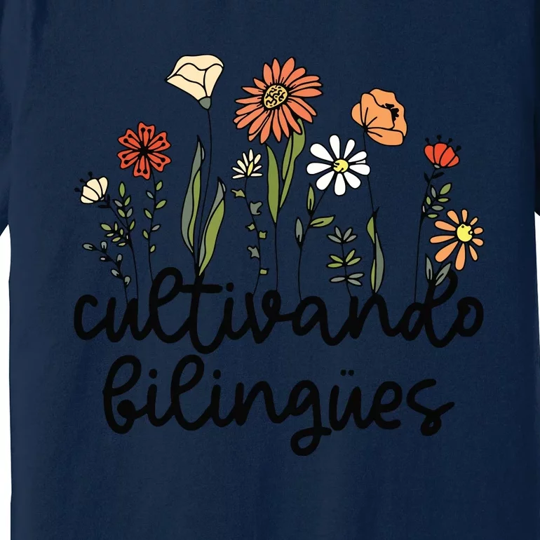 Cultivando Bilingues Dual Language Crew Bilingual Teacher Premium T-Shirt