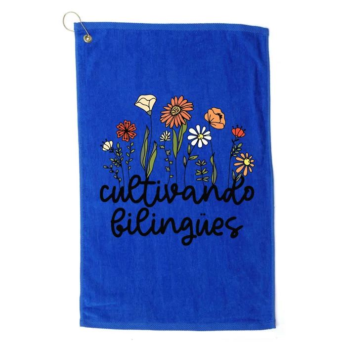 Cultivando Bilingues Dual Language Crew Bilingual Teacher Platinum Collection Golf Towel