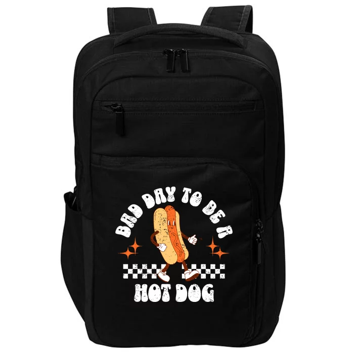 Checkered Bad Day To Be A Hot Dog 4th Of July Impact Tech Backpack