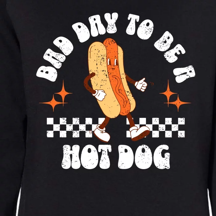 Checkered Bad Day To Be A Hot Dog 4th Of July Womens California Wash Sweatshirt