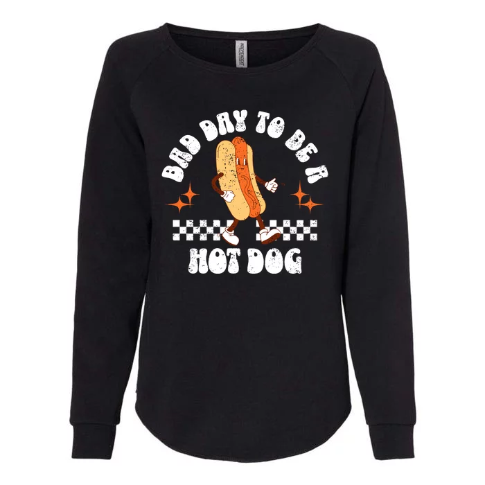 Checkered Bad Day To Be A Hot Dog 4th Of July Womens California Wash Sweatshirt