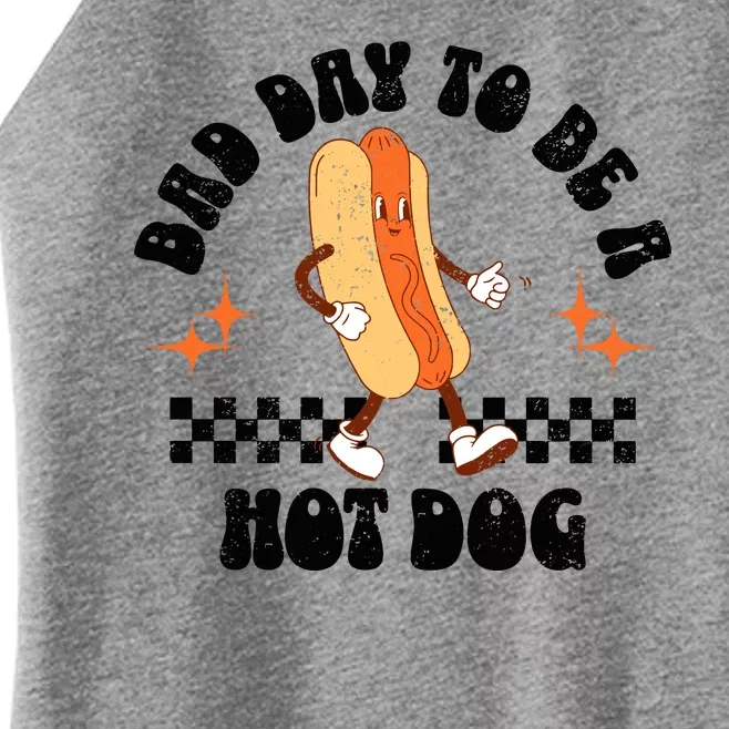 Checkered Bad Day To Be A Hot Dog 4th Of July Women’s Perfect Tri Rocker Tank