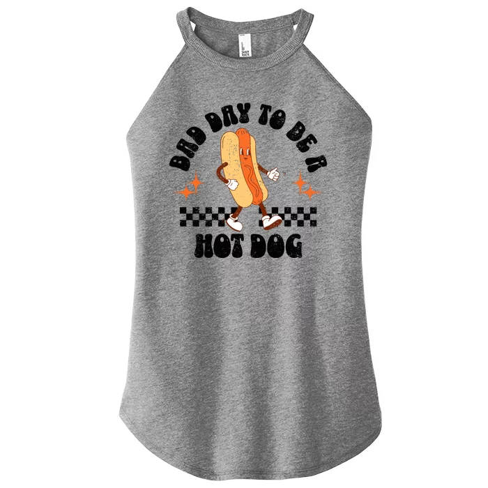 Checkered Bad Day To Be A Hot Dog 4th Of July Women’s Perfect Tri Rocker Tank