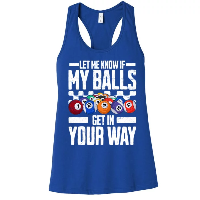 Cool Billiards Design Funny Billiard Pool Player Gift Women's Racerback Tank