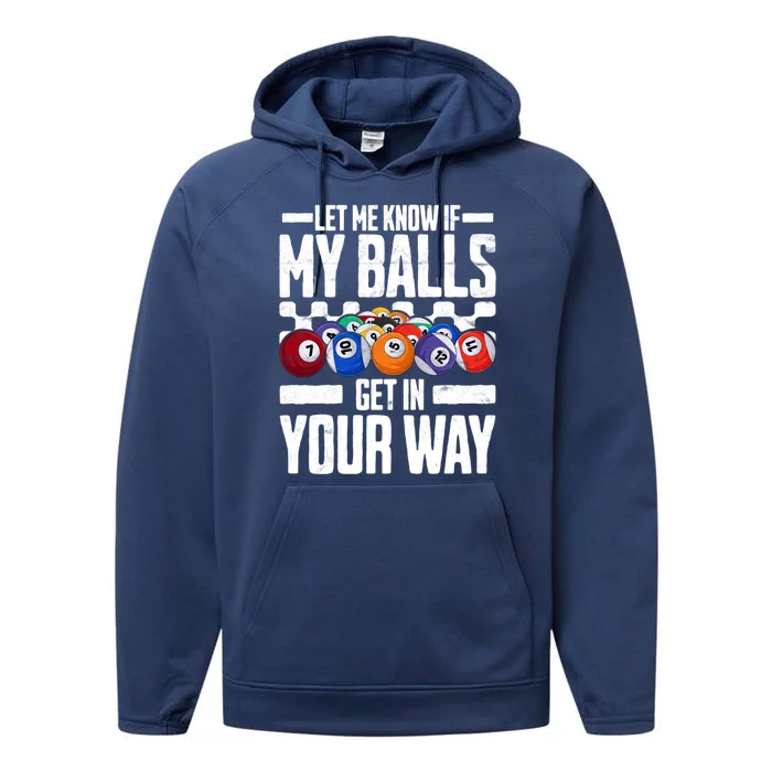 Cool Billiards Design Funny Billiard Pool Player Gift Performance Fleece Hoodie