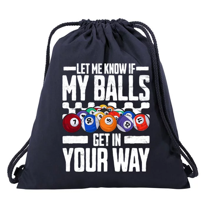 Cool Billiards Design Funny Billiard Pool Player Gift Drawstring Bag