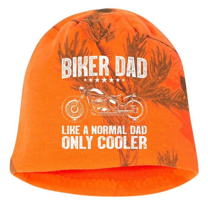 Cool Biker Design For Dad Men Motorcycling Motorcycle Biker Kati - Camo Knit Beanie