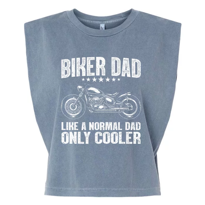 Cool Biker Design For Dad Men Motorcycling Motorcycle Biker Garment-Dyed Women's Muscle Tee