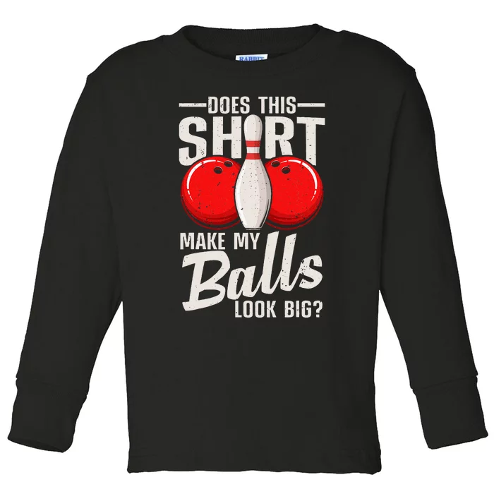 Cool Bowling Design Bowling Ball Sport Bowler Toddler Long Sleeve Shirt