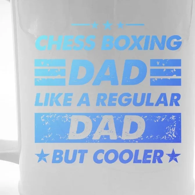 Chess Boxing Dad Like A Regular Dad Funny Chess Boxing Gift Front & Back Beer Stein