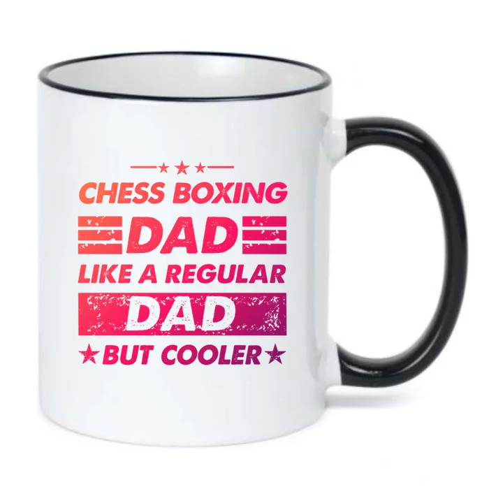 Chess Boxing Dad Like A Regular Dad Funny Chess Boxing Gift Black Color Changing Mug