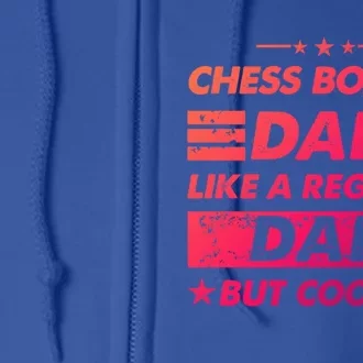 Chess Boxing Dad Like A Regular Dad Funny Chess Boxing Gift Full Zip Hoodie