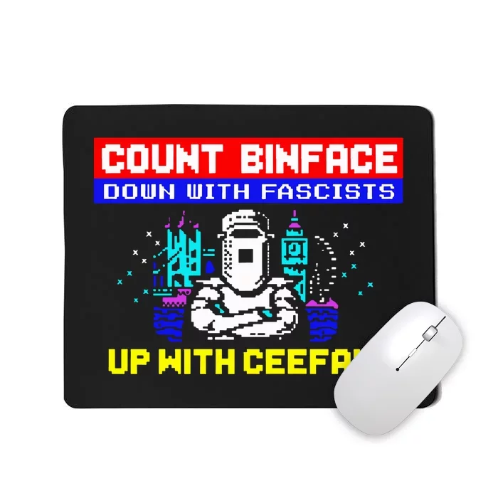 Count Binface Down With Fascists Up With Ceefax Mousepad