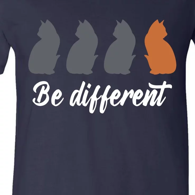 Cats Be Different V-Neck T-Shirt