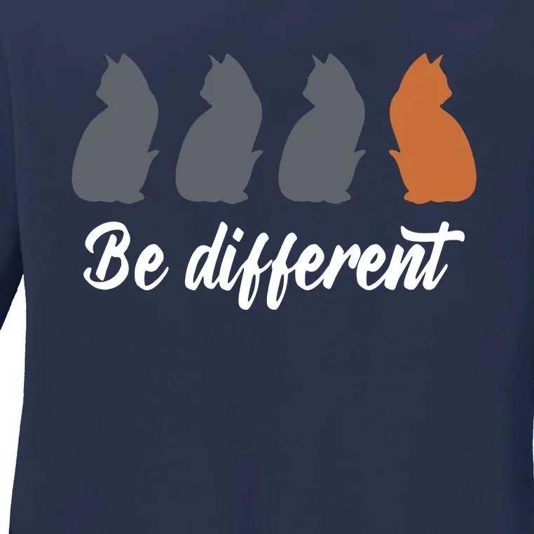 Cats Be Different Ladies Long Sleeve Shirt